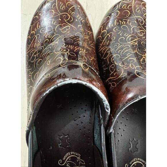 Dansko 20th Anniversary Limited Edition Brown Leather Clogs Size 38 (7.5-8) - Picture 8 of 13